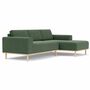 Vilmar Sofa 3-Sitzer Récamiere Rechts Cura Dark Green 1