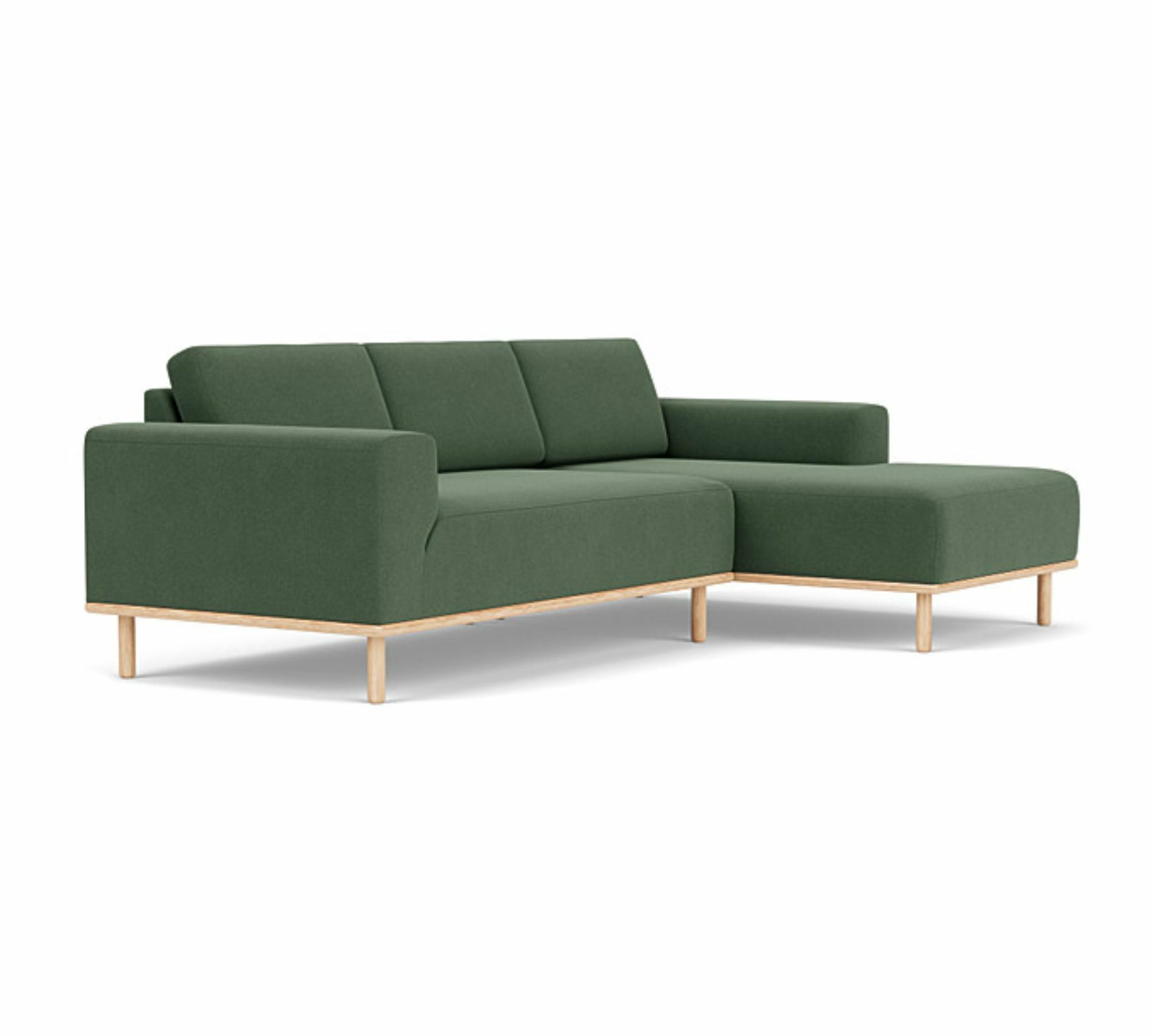 Vilmar Sofa 3-Sitzer Récamiere Rechts Cura Dark Green 1
