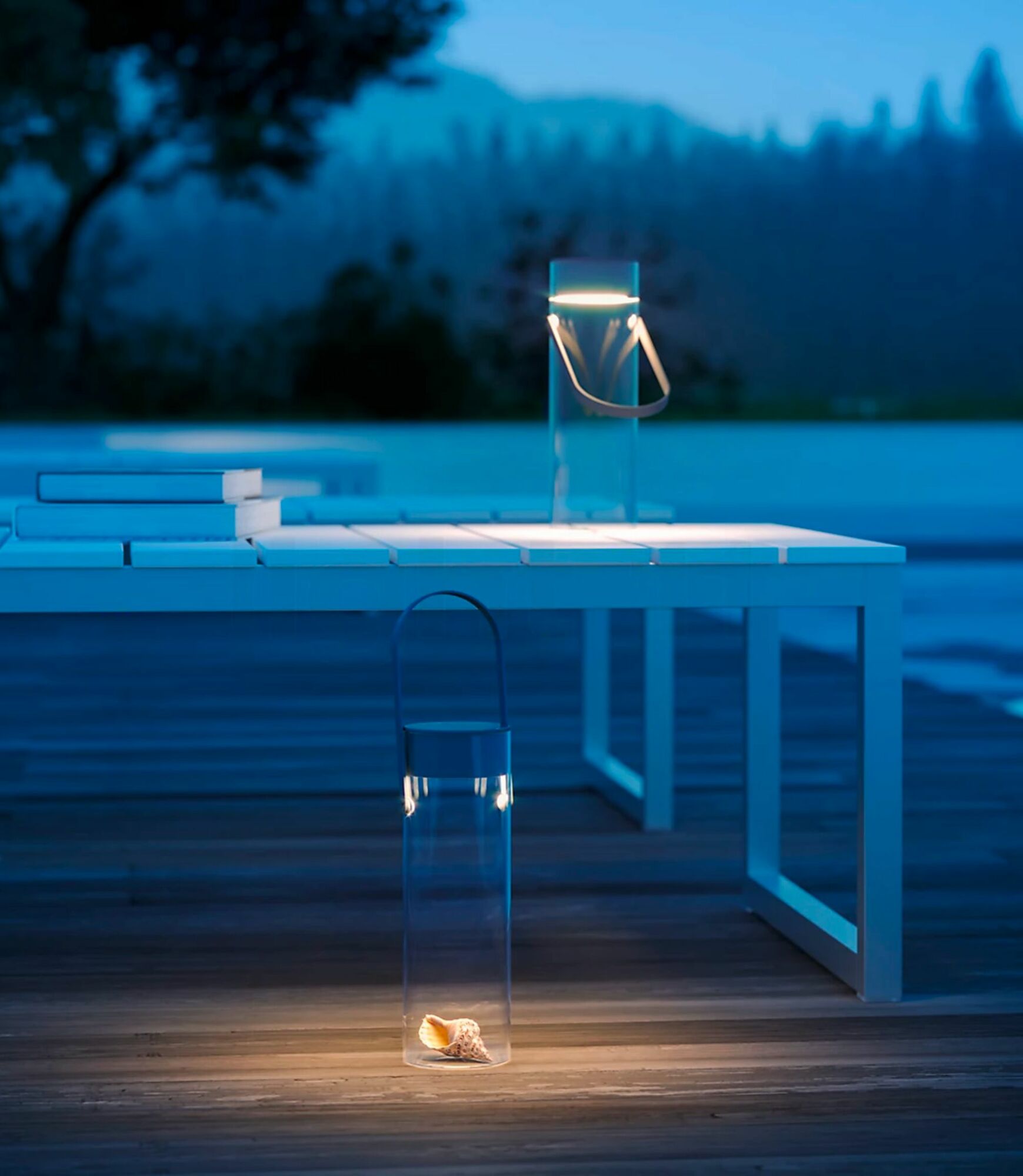 Chiardiluna Akku-Leuchte Glas Metall T1 Grau 0