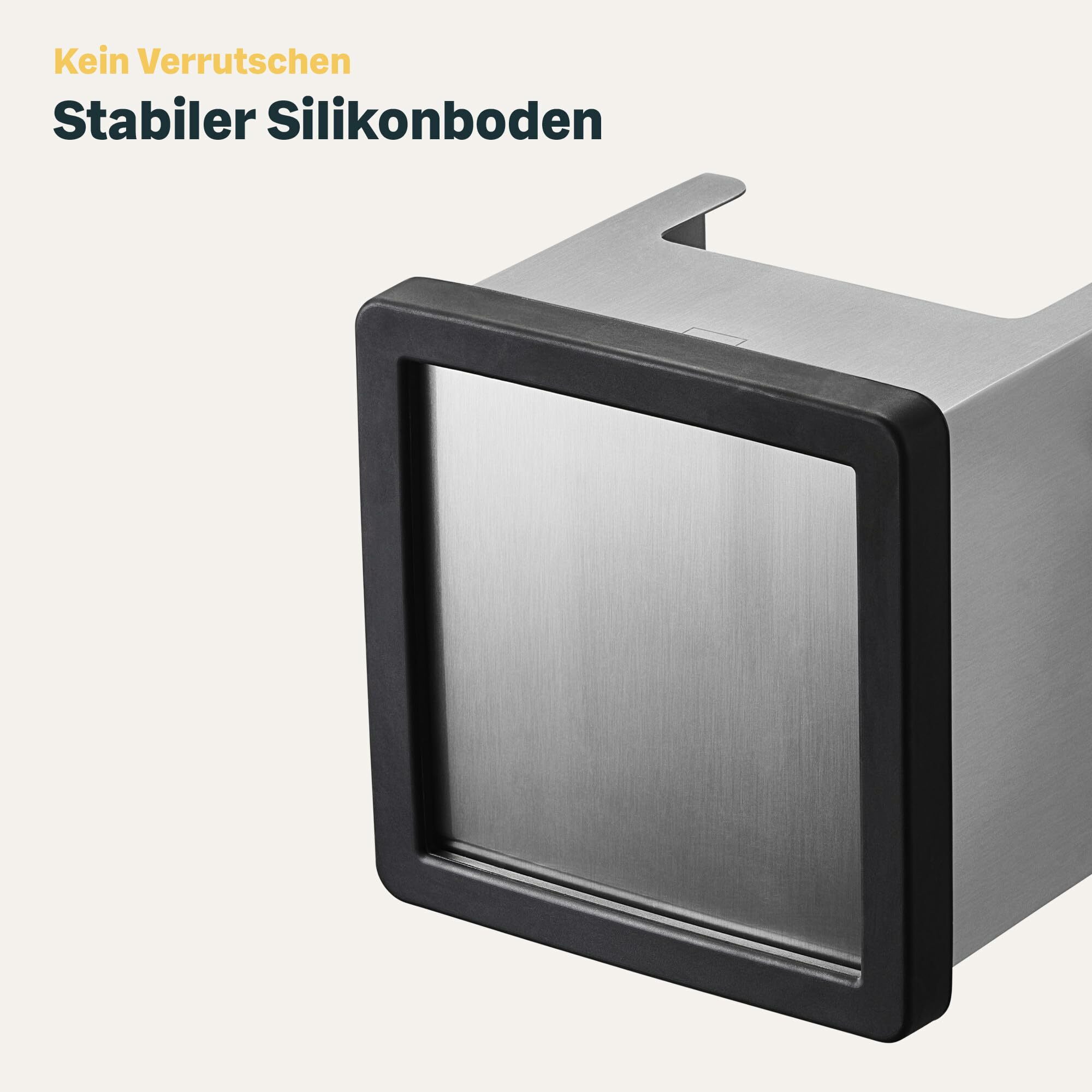 Abklopfbehälter für Siebträger Edelstahl Silber 5