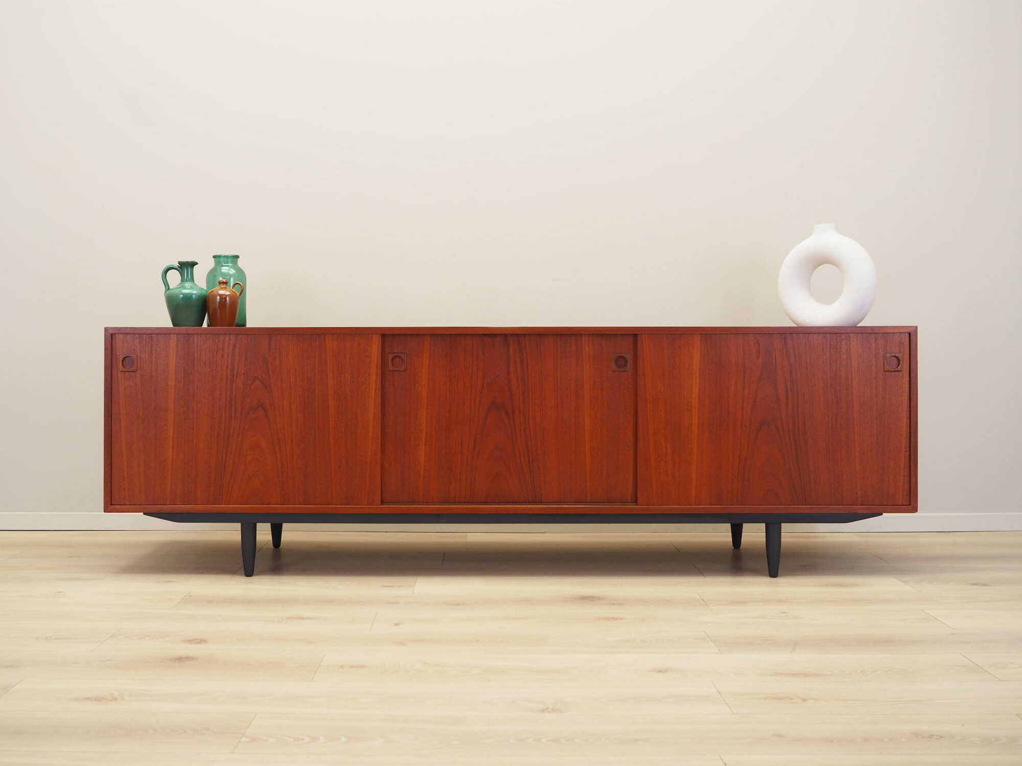 Vintage Sideboard Teakholz Braun 1970er Jahre 1