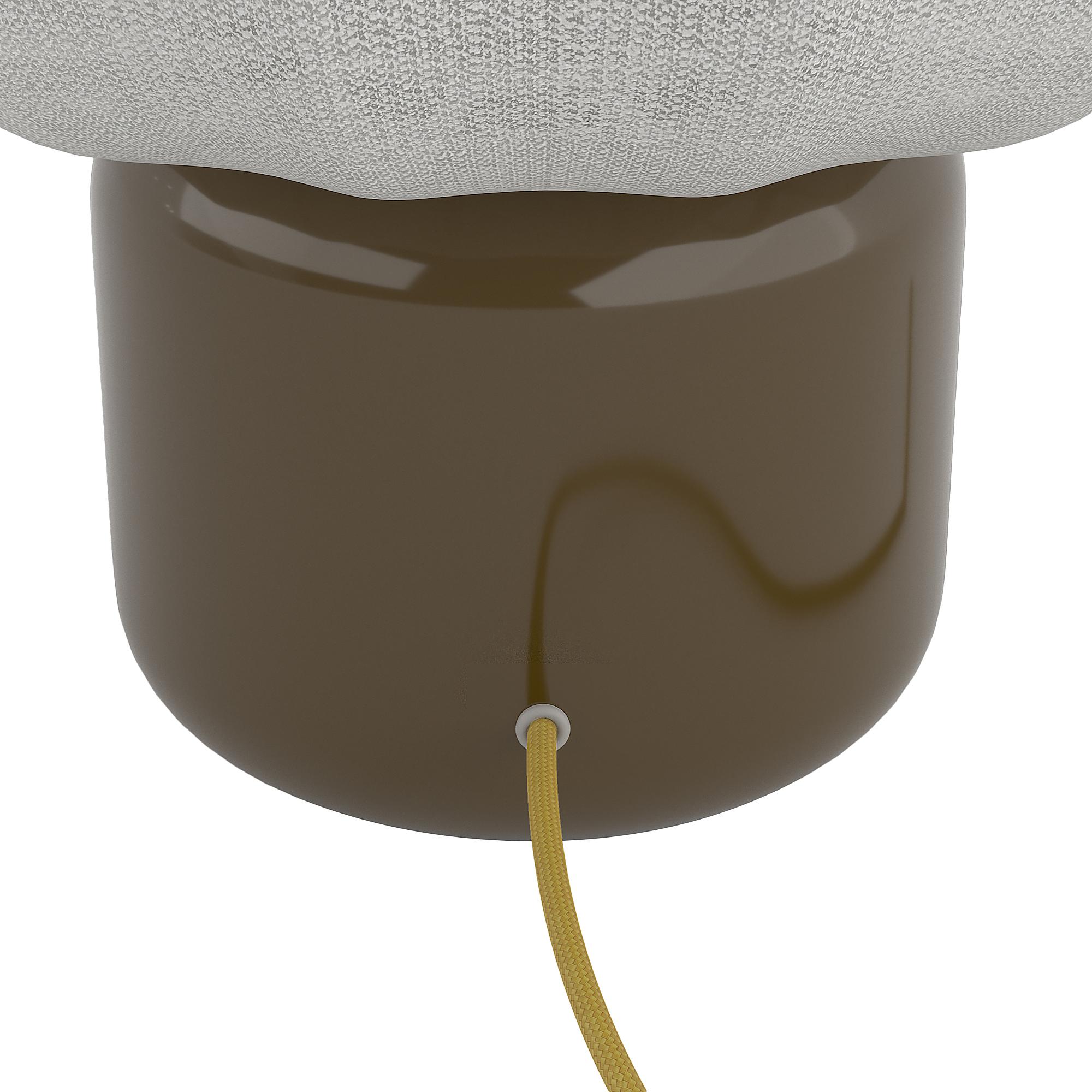 Brisa Tischleuchte 1-flammig Baumwollstoff Milchglas Grün 3