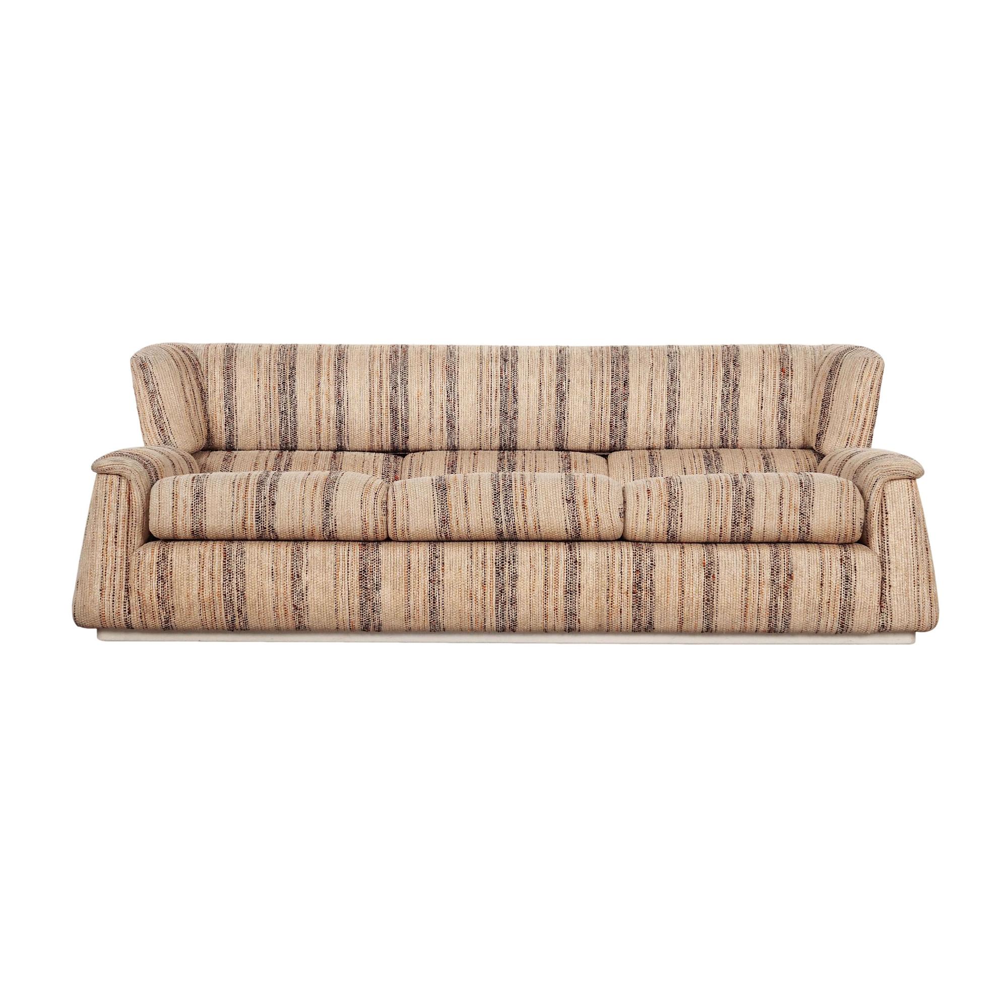 Saporiti Sofa 3-seater Fabric Beige Wood 1960s 0
