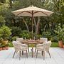 Sonnenschirm Sombrilla Eukalyptus Massiv Beige 3