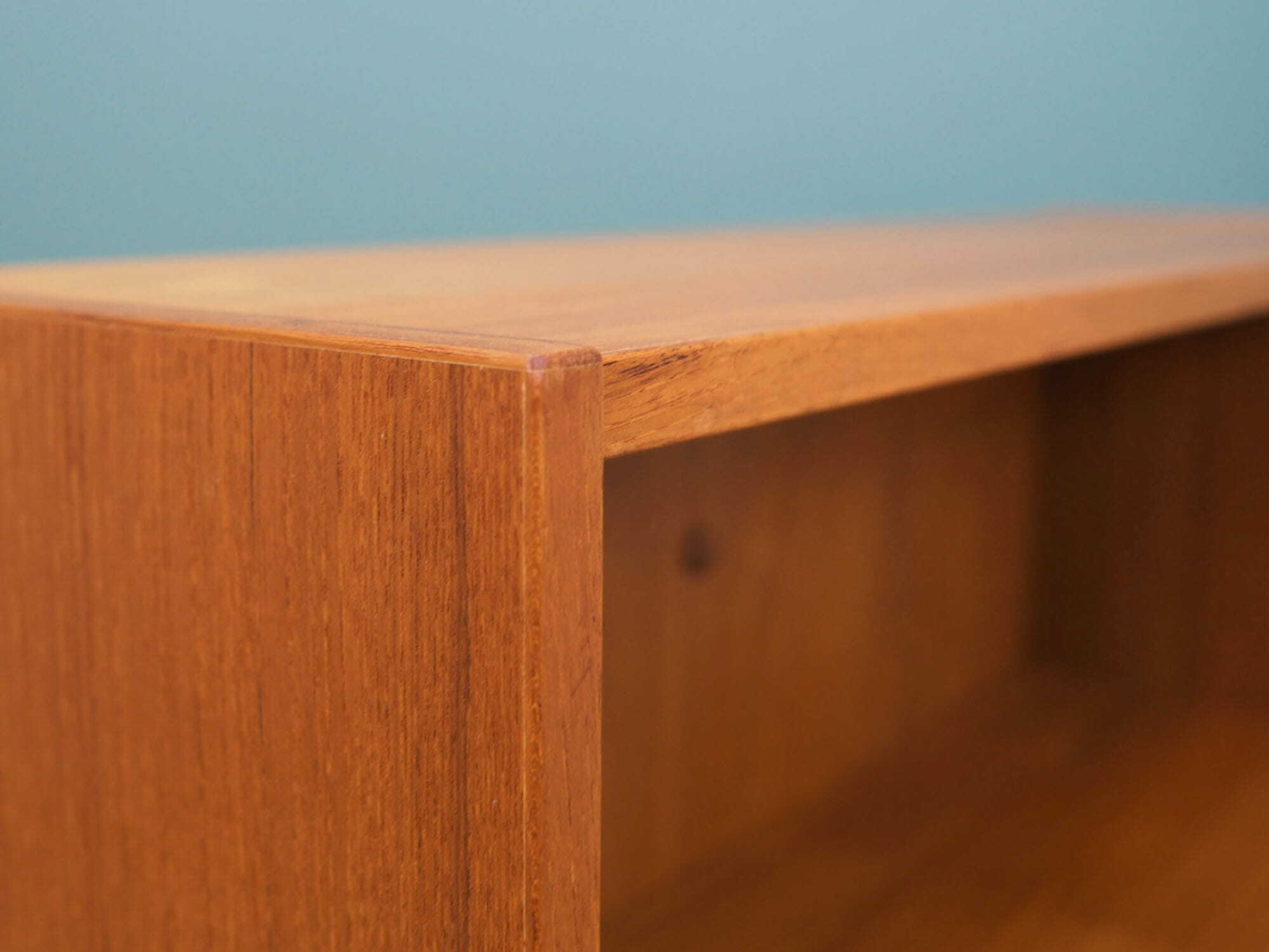 Vintage Bücherregal Teakholz Braun 1970er Jahre 5
