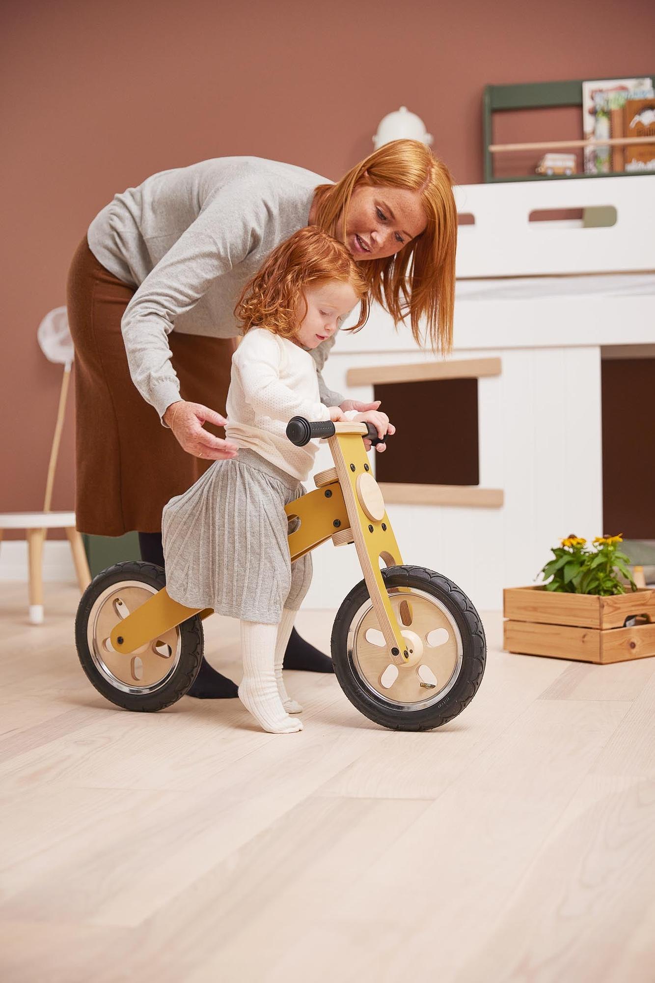 Das Balance-Bike Holz Gelb 1