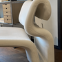 Easy Chair Sessel Stoff Metall Weiß  4