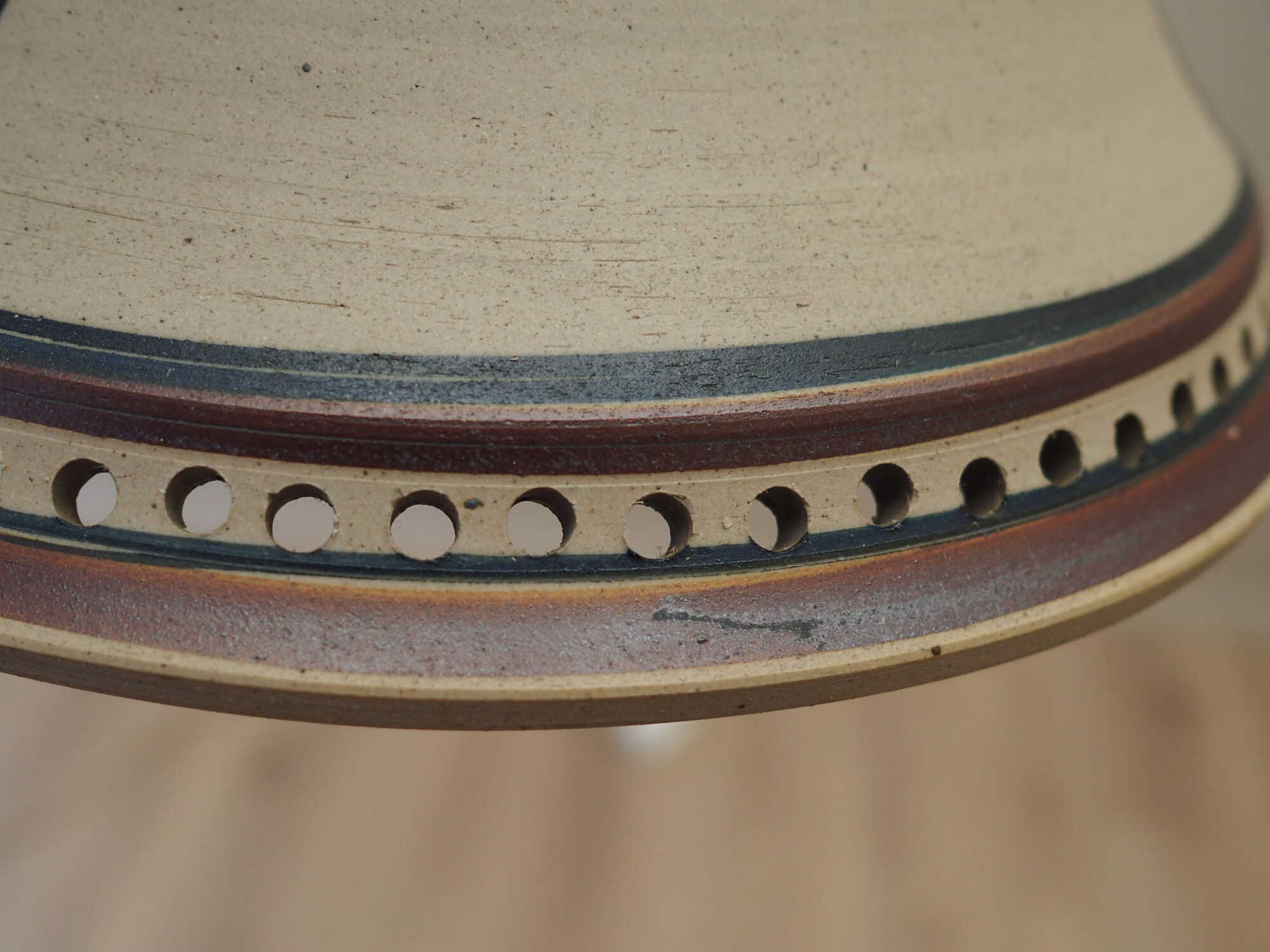 Vintage pendant lamp ceramic grey 1960s 5