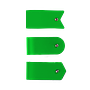 3x Kabelaufbewahrung Flow 100% Recyceltes Leder Grün 0