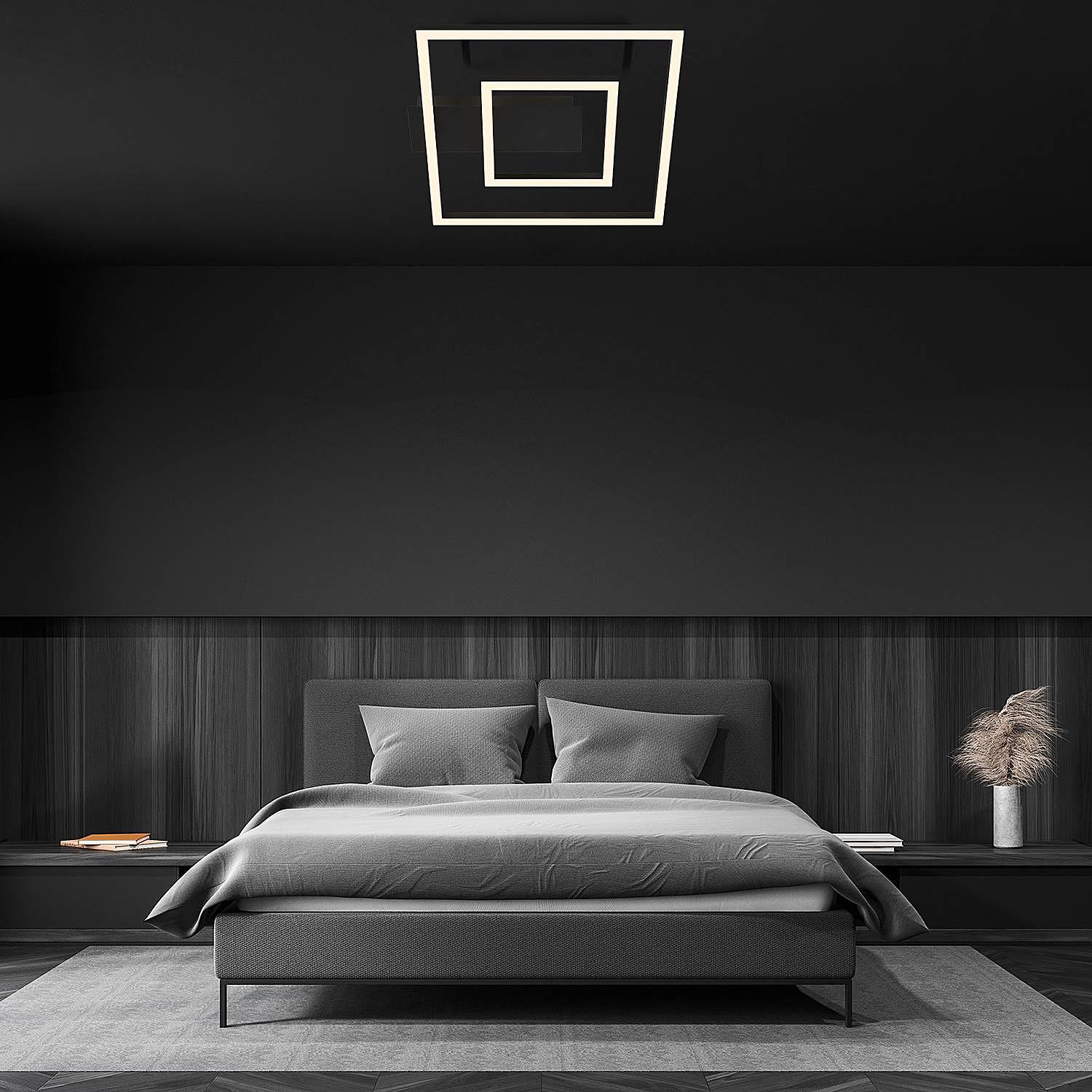 2-Flammig LED-Deckenleuchte Figa Aluminium Schwarz 3