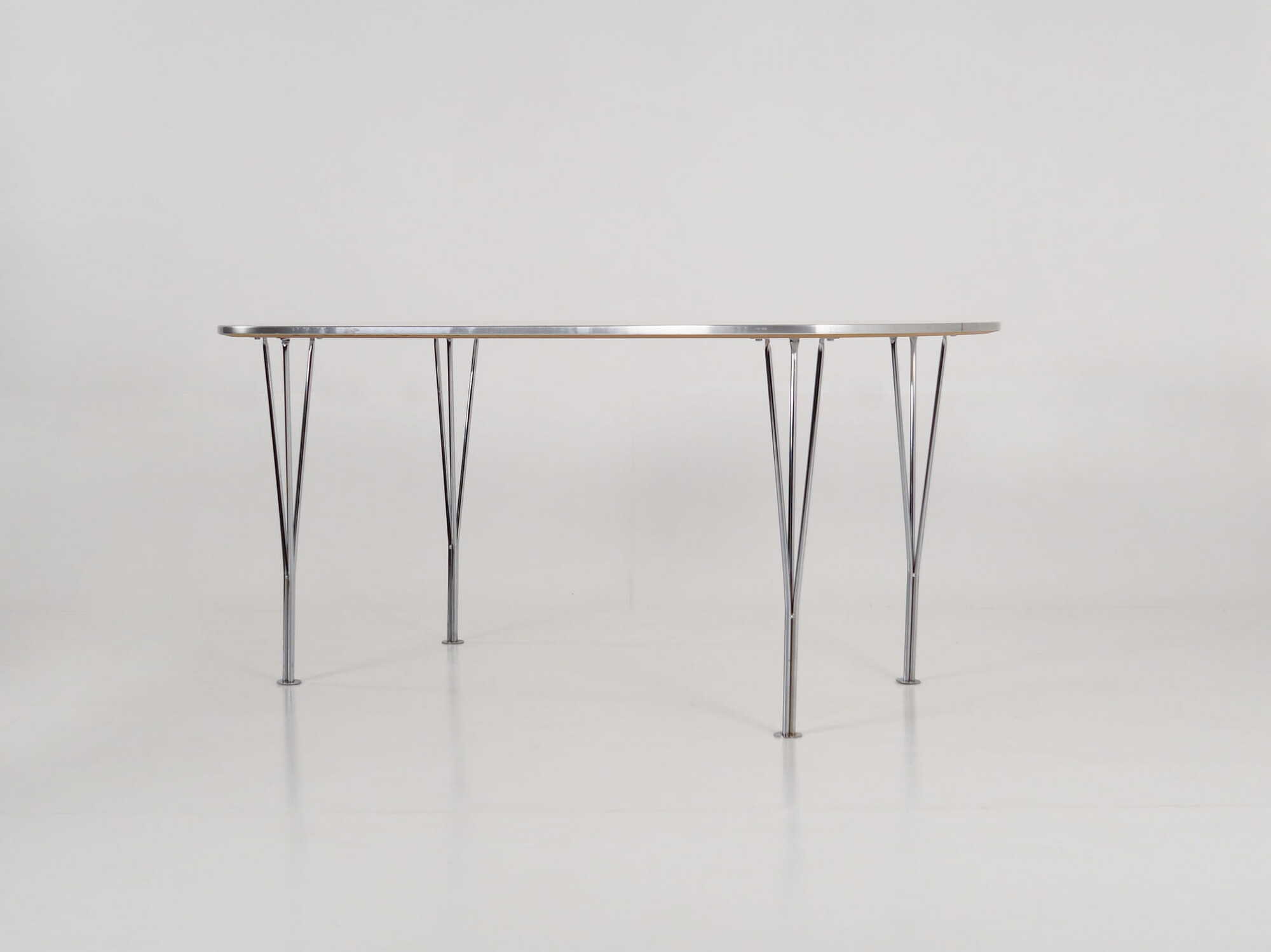 Vintage Tisch Metall Grau 1980er Jahre 4