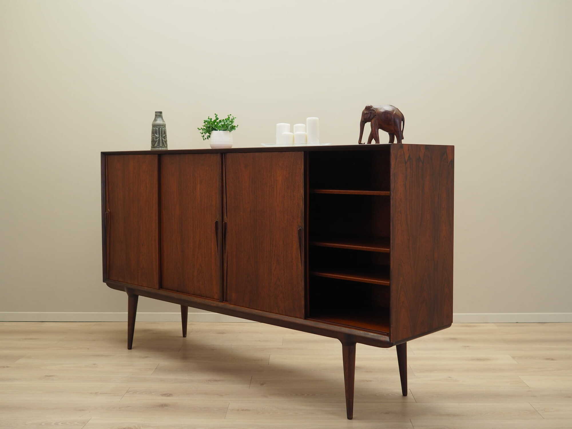 Highboard Rosenholz Braun 1970er Jahre 4