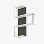 Cambel Wall shelf Wood veneer White Anthracite 4