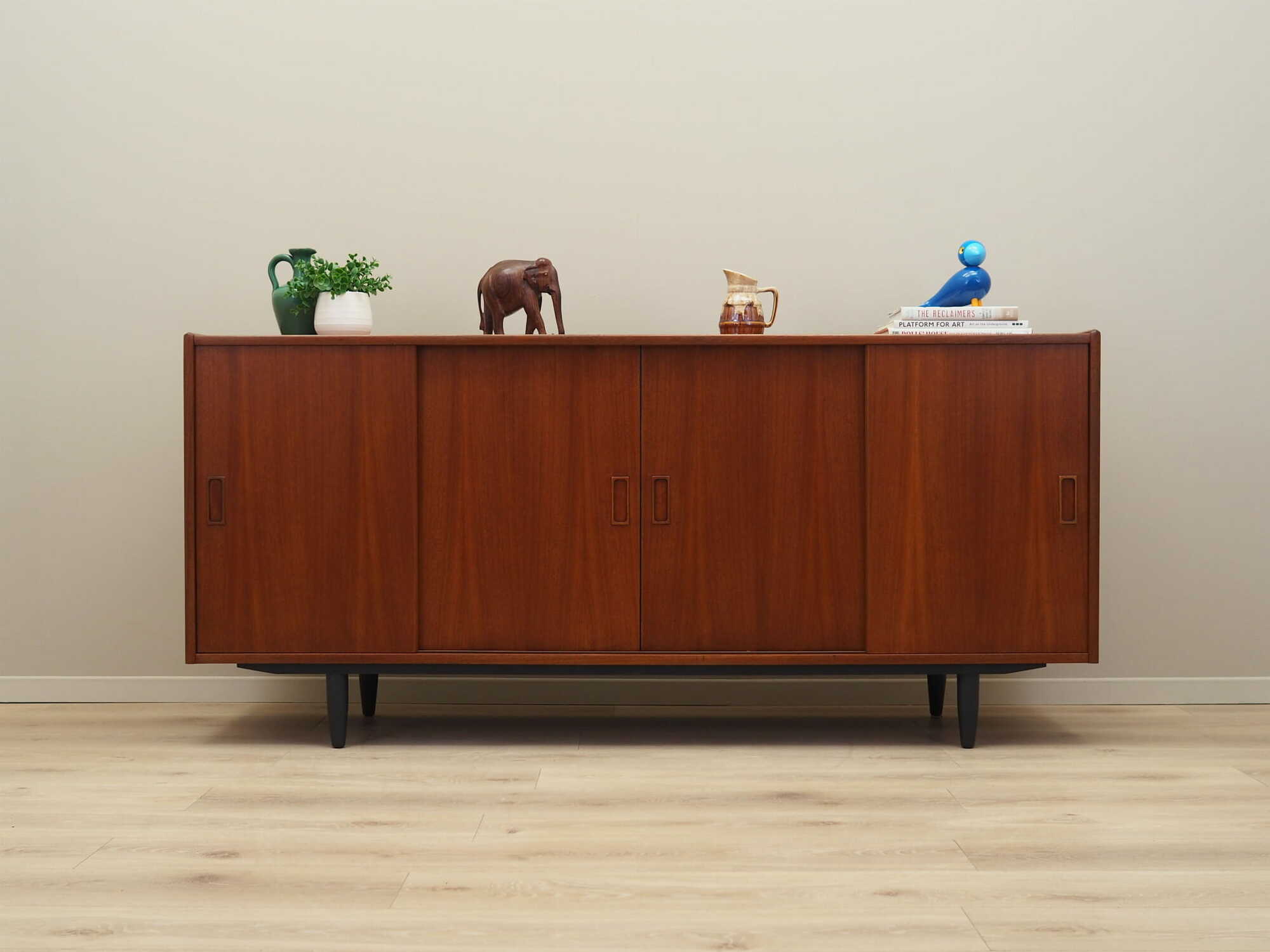 Vintage Sideboard Teakholz Braun 1970er Jahre 1