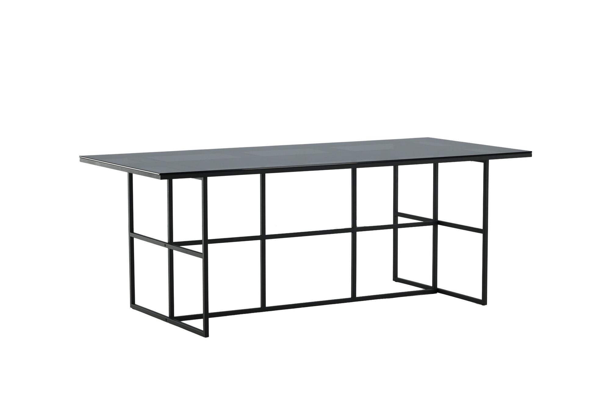 Leif Dining Table Black Smoked Glass 5