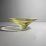 Vintage Schale Glas Gelb 1960er Jahre 0