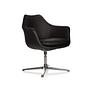ARTEMIA Swivel Armchair Faux Leather Black 6