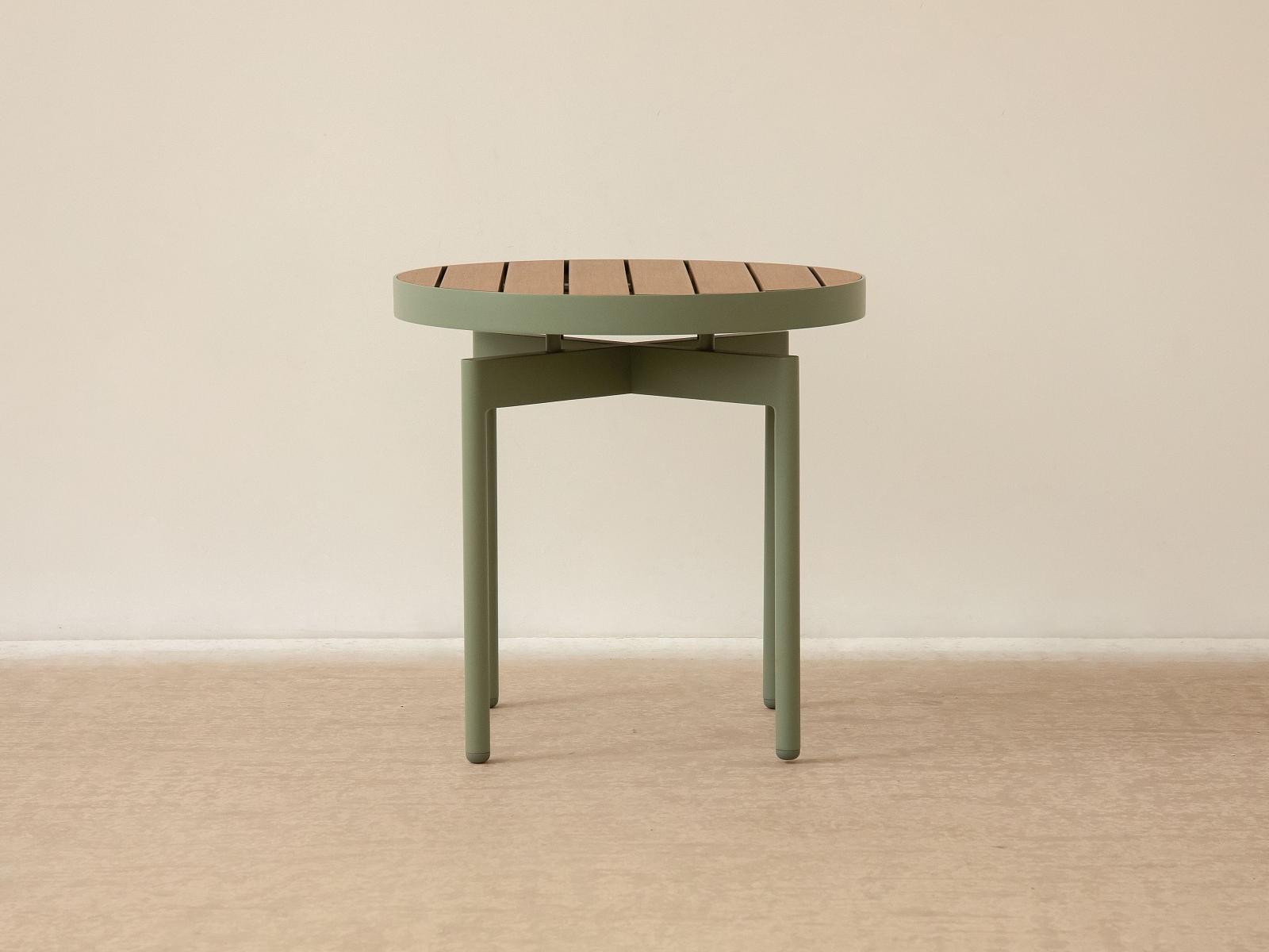 Pada Gartentisch Kunststoff Braun 48x48 cm 2