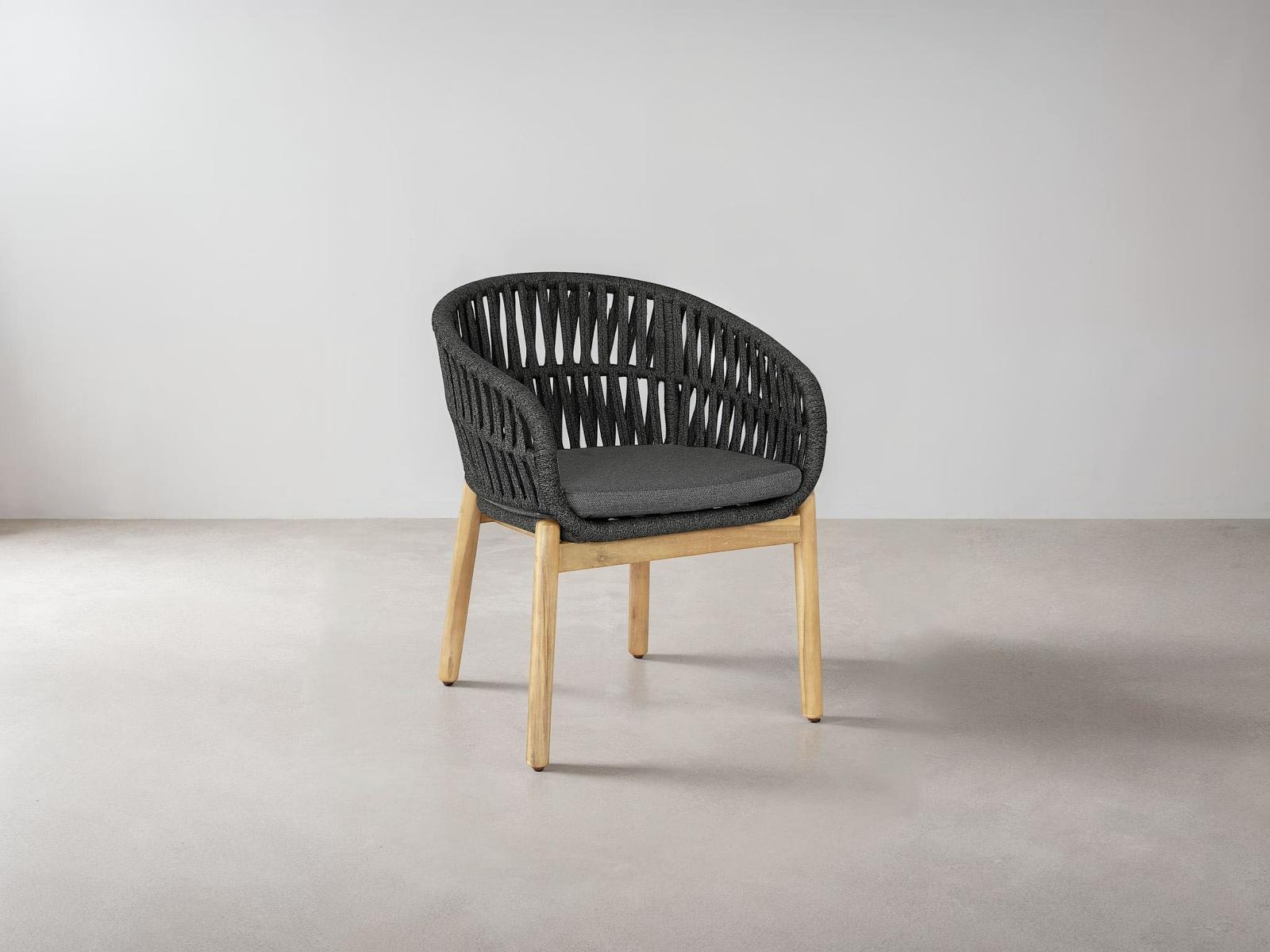 Garden Chair Jondal Polyester Anthracite 1