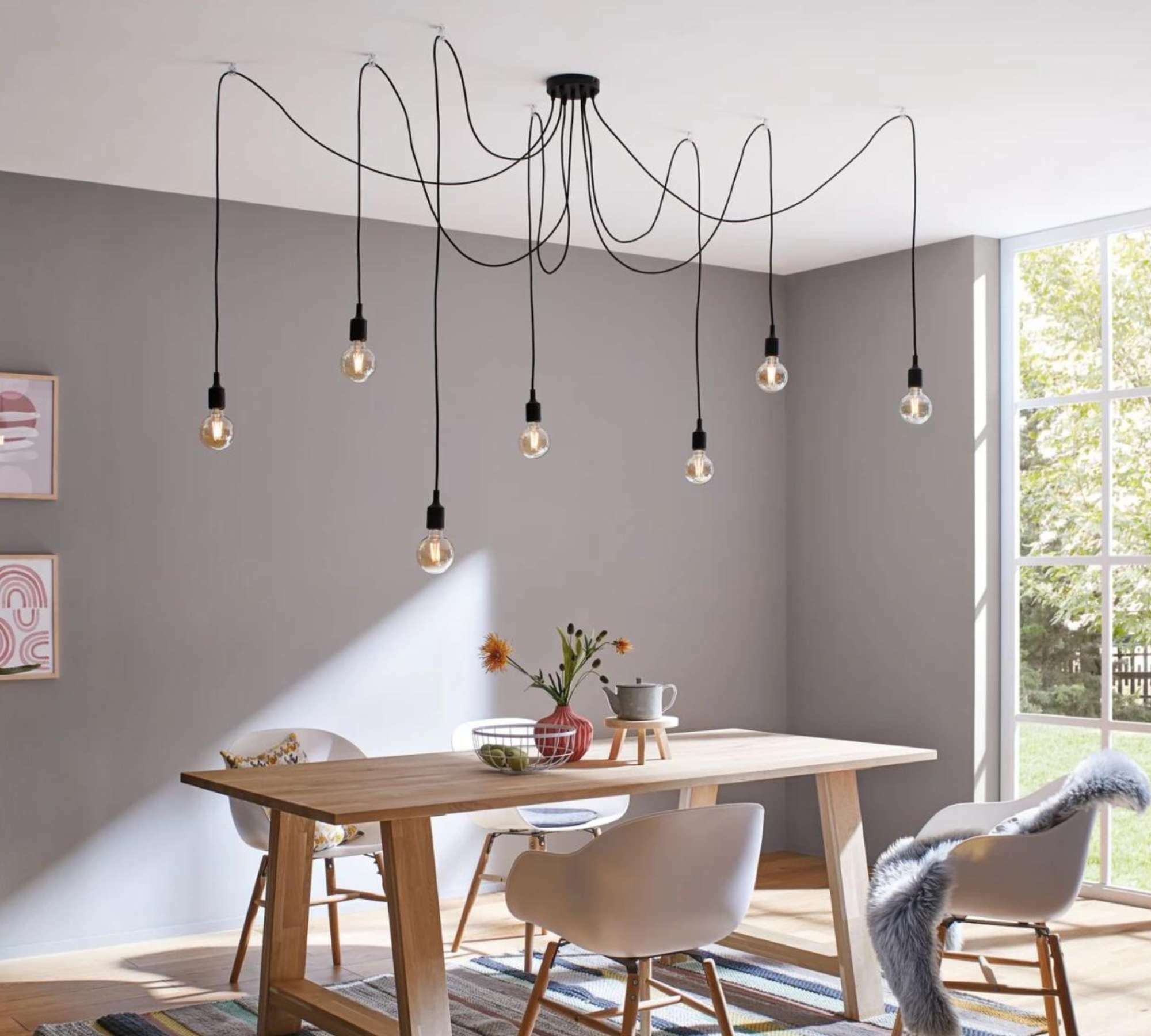 3x LED bulbs 3-light glass metal transparent 0