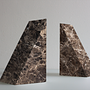 2x Bookend Emperador Stone Brown Gold 0