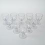 Champagne glass set with bubbles transparent 1970s 3