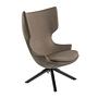 Drehsessel Leder Metall Gold 0