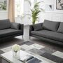 Marinus Sofa 2-Sitzer Leder Metall Dunkelgrau 8