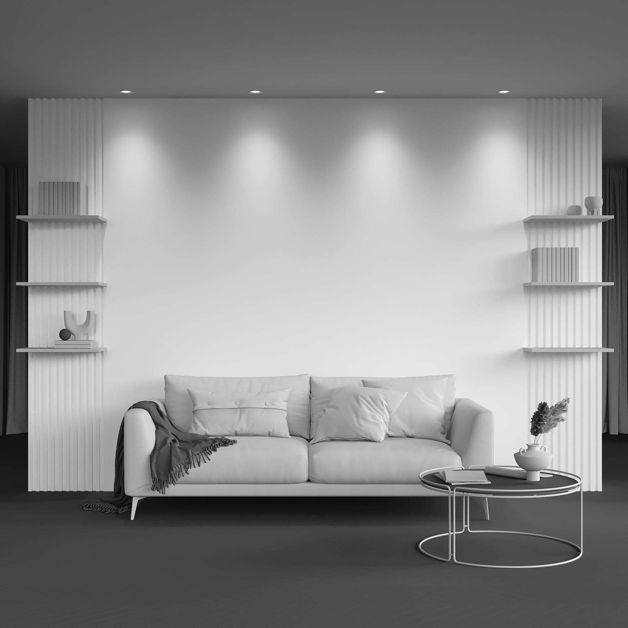 Slim Typ B Einbauleuchte Aluminium Weiß 2