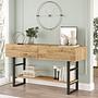 Console table with shelf Brown 2