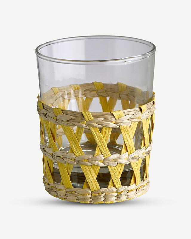 6x Reed Drinking Glasses Set Multicolor Reliving 4