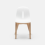 Gotham W Chair Plastic Wood White 1