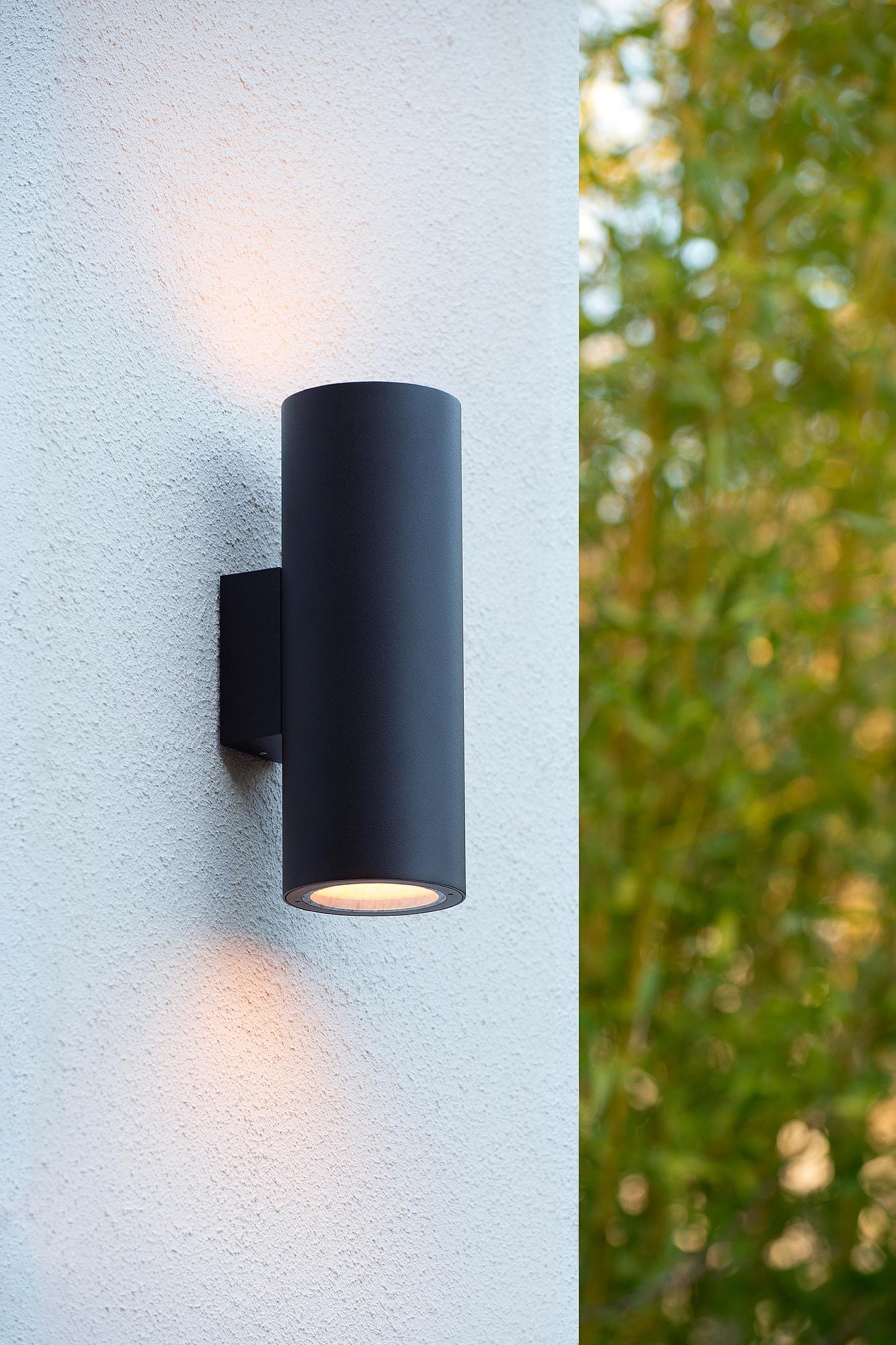 Außenwandleuchte Volantis 2-Flammig Aluminium Schwarz  2
