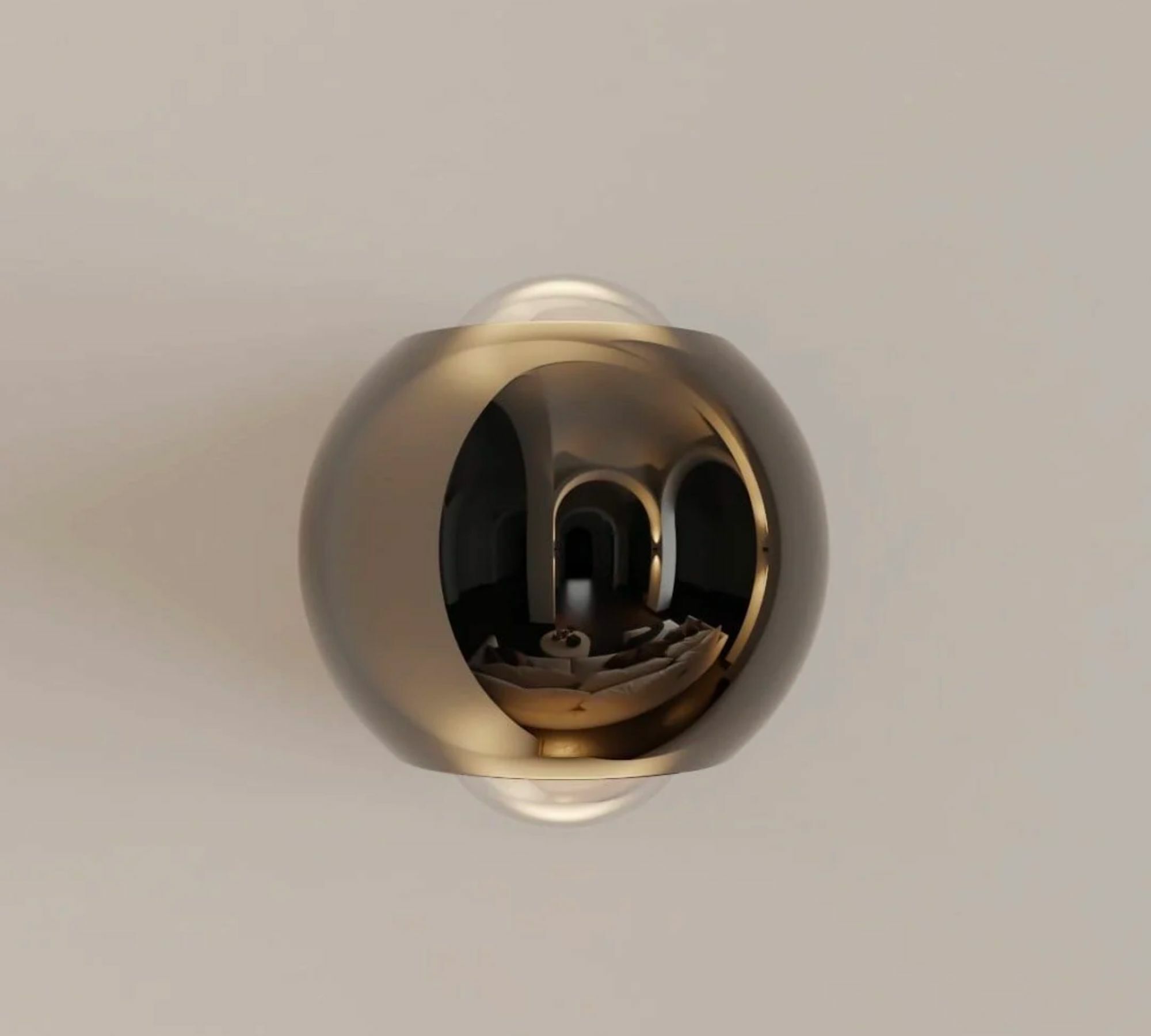 Pontos Wandleuchte Glas Aluminium Schwarz 6