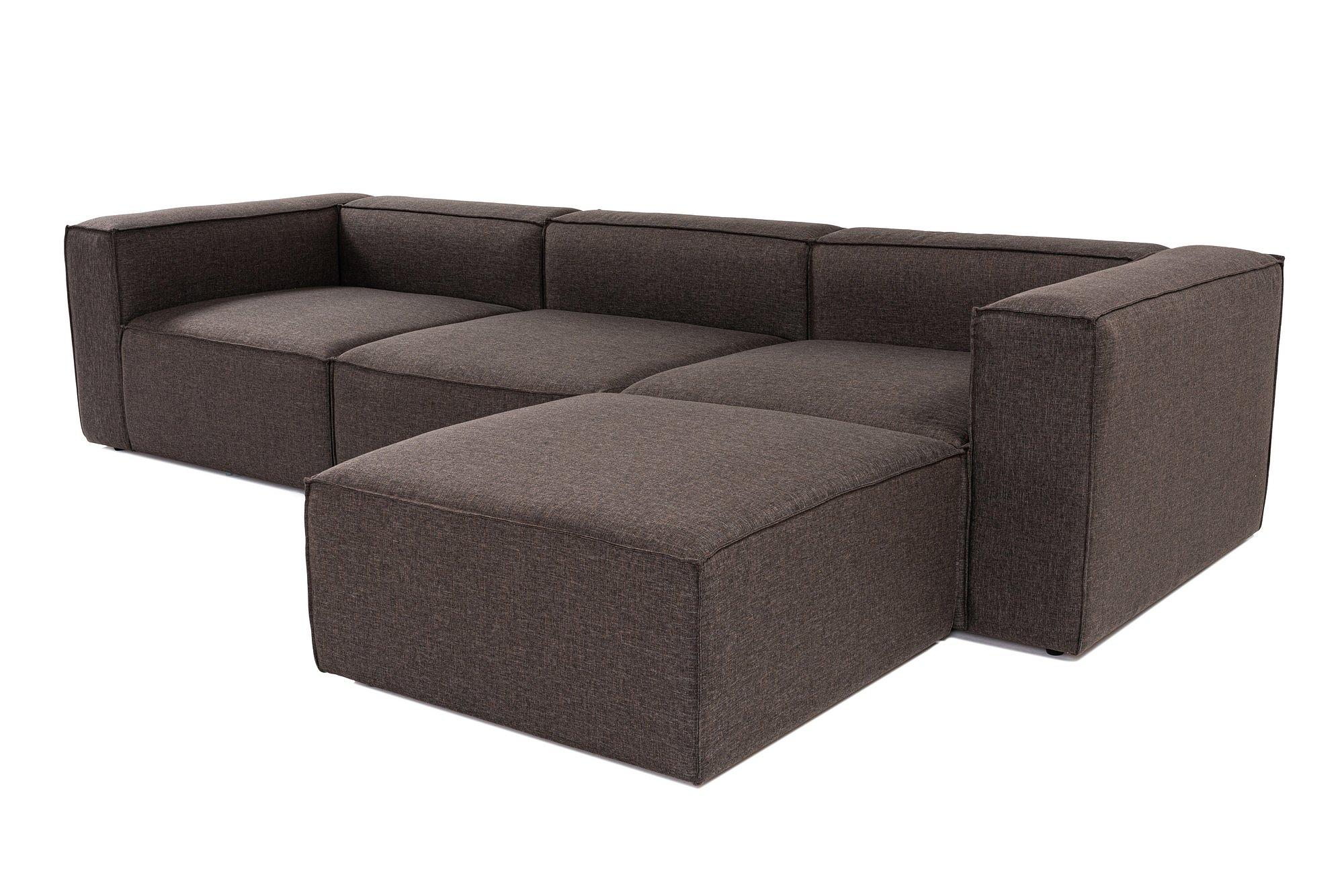 Fora corner sofa dark brown 3