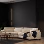 River 4-Sitzer Ecksofa Rechts Beige 1