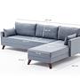 Bella Sofa Récamiere Links Blau 9