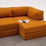 Comfort Schlafsofa Récamiere Rechts Orange 5