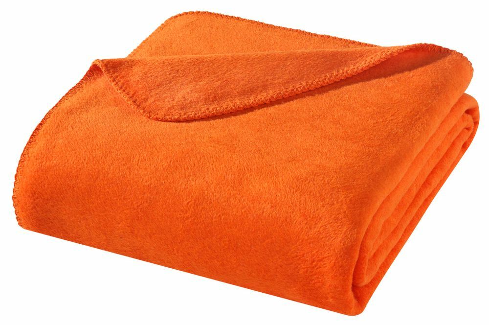 Wohndecke aus Baumwollmischgewebe Orange 0