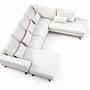 Ecksofa Japandi 3-Sitzer Rechts Beige 6