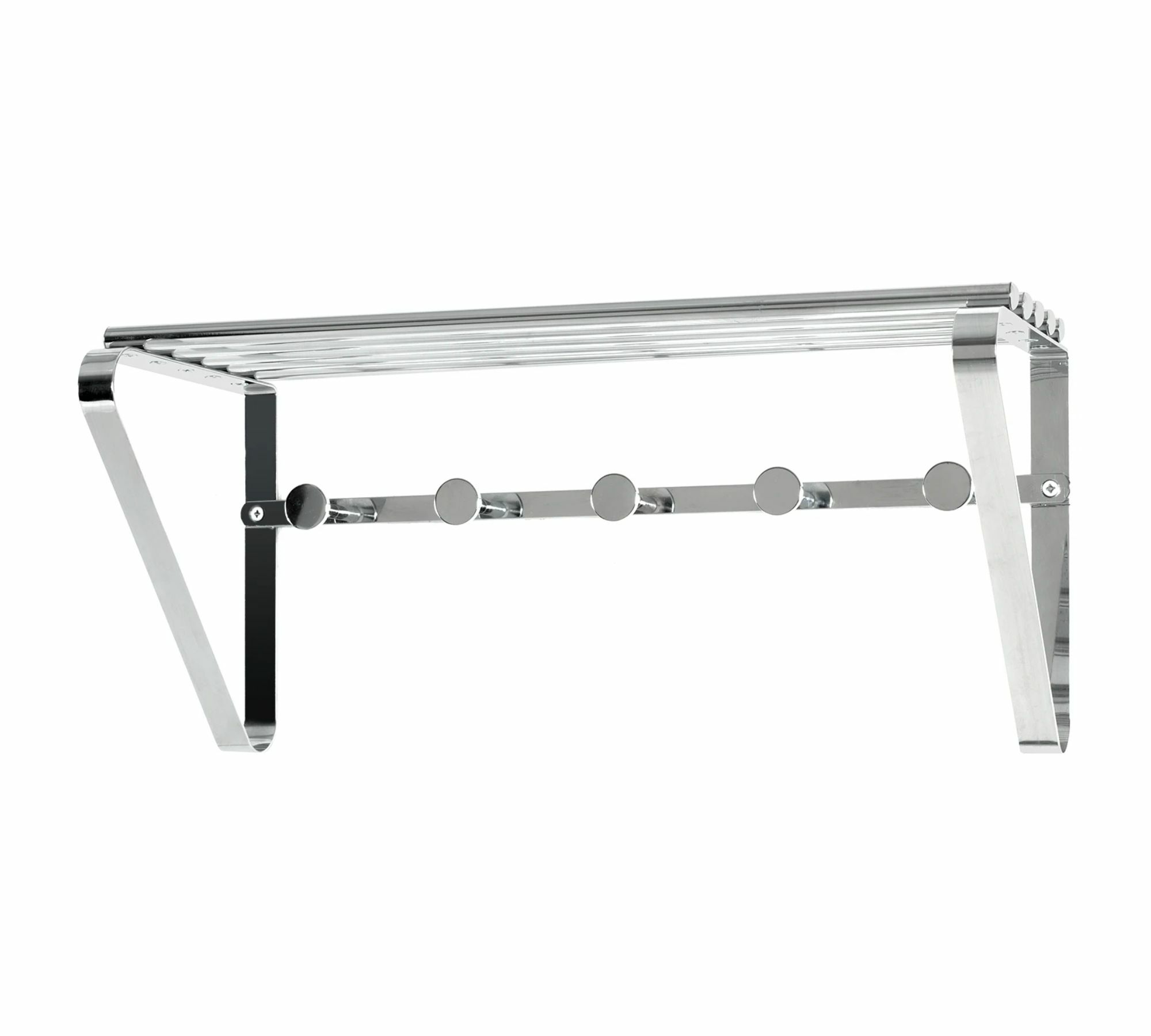 Wandgarderobe Metall Silber 0