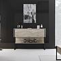 Luxe Sideboard Holz Travertine Schwarz 3