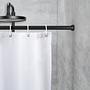 Touws Telescopic Shower Rod Aluminium Black 2
