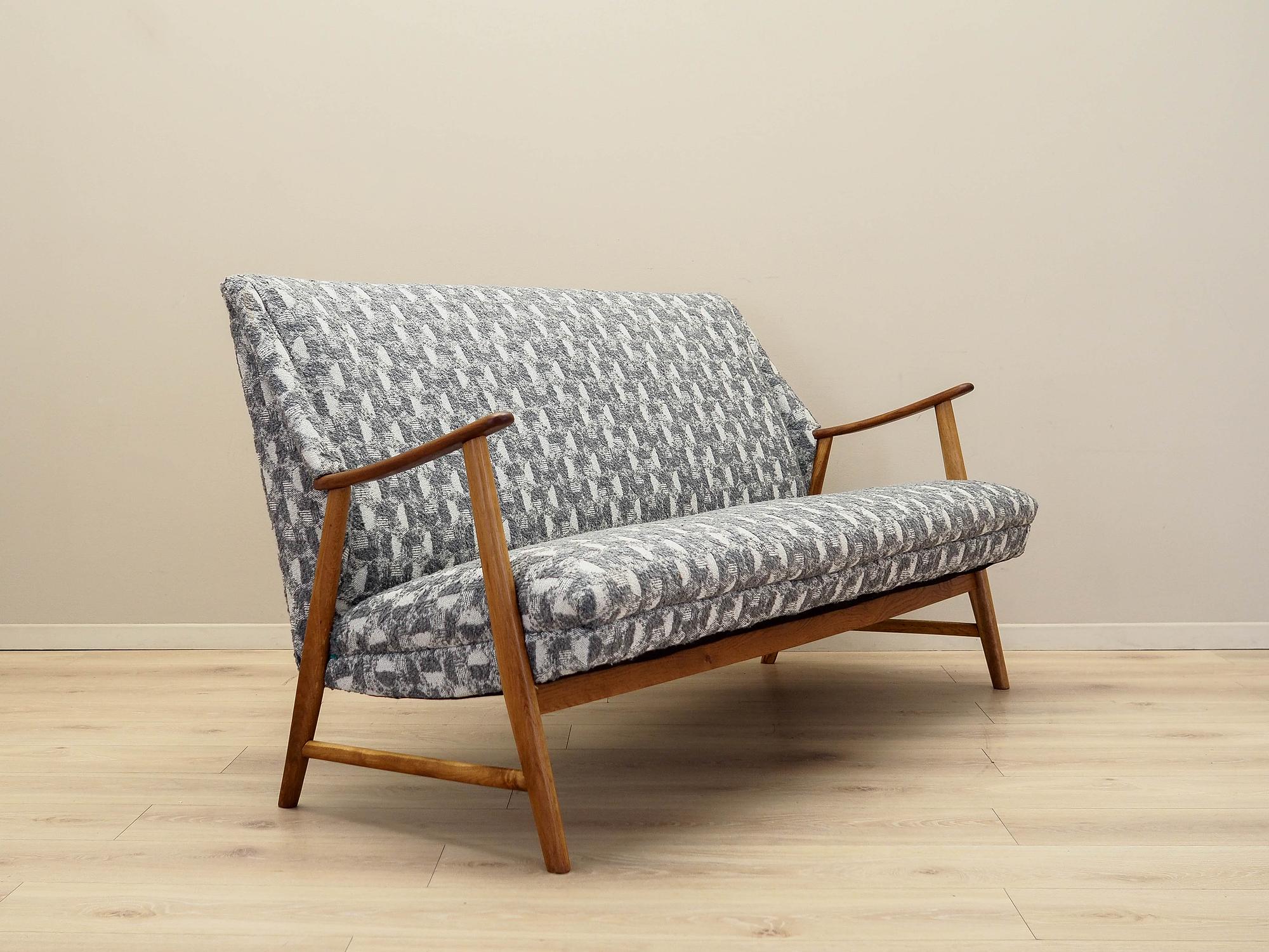 Colorful Oak Sofa 1970s 8