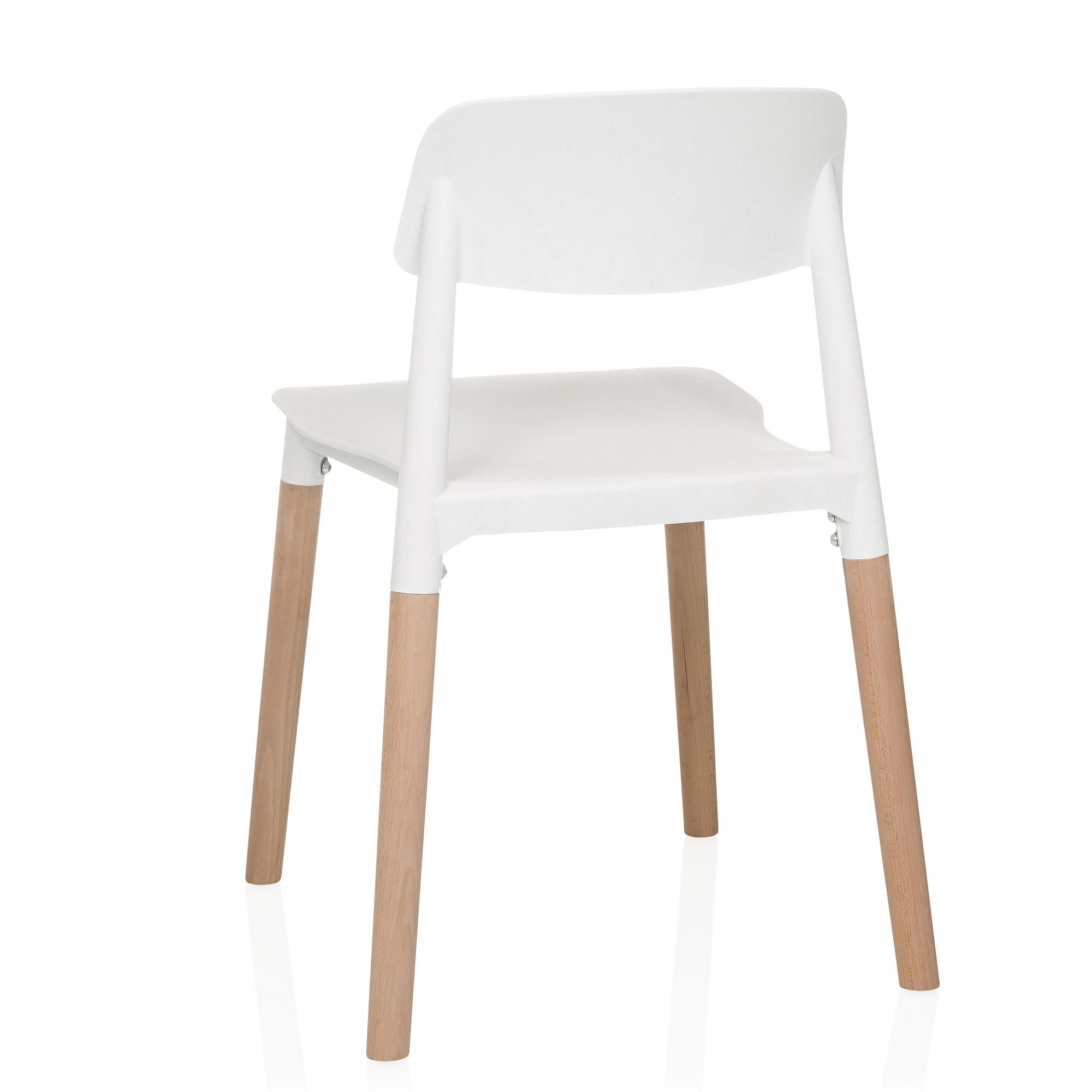 Dining chair / Visitor chair SCANDI E white hjh LIVING 9