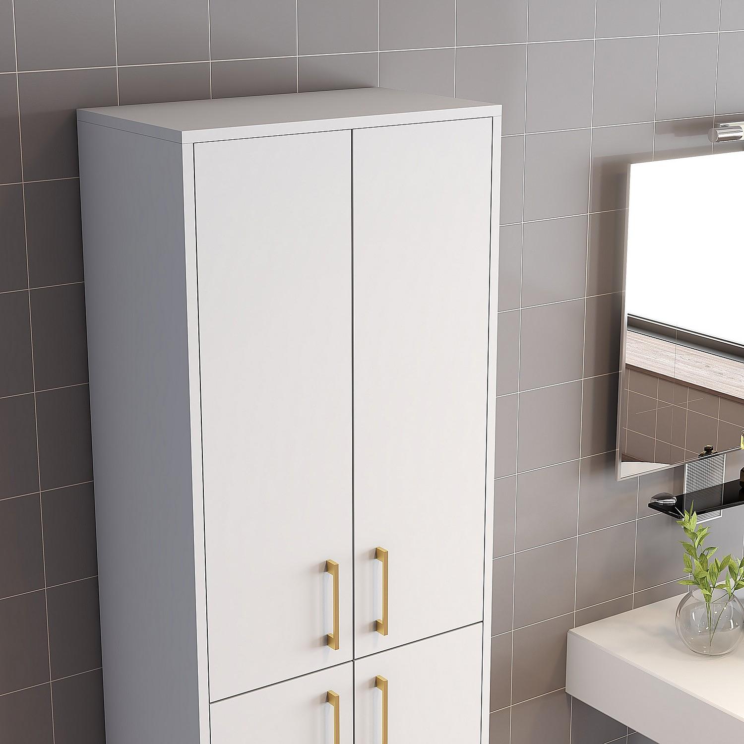 Benta Cabinet White with golden details 3