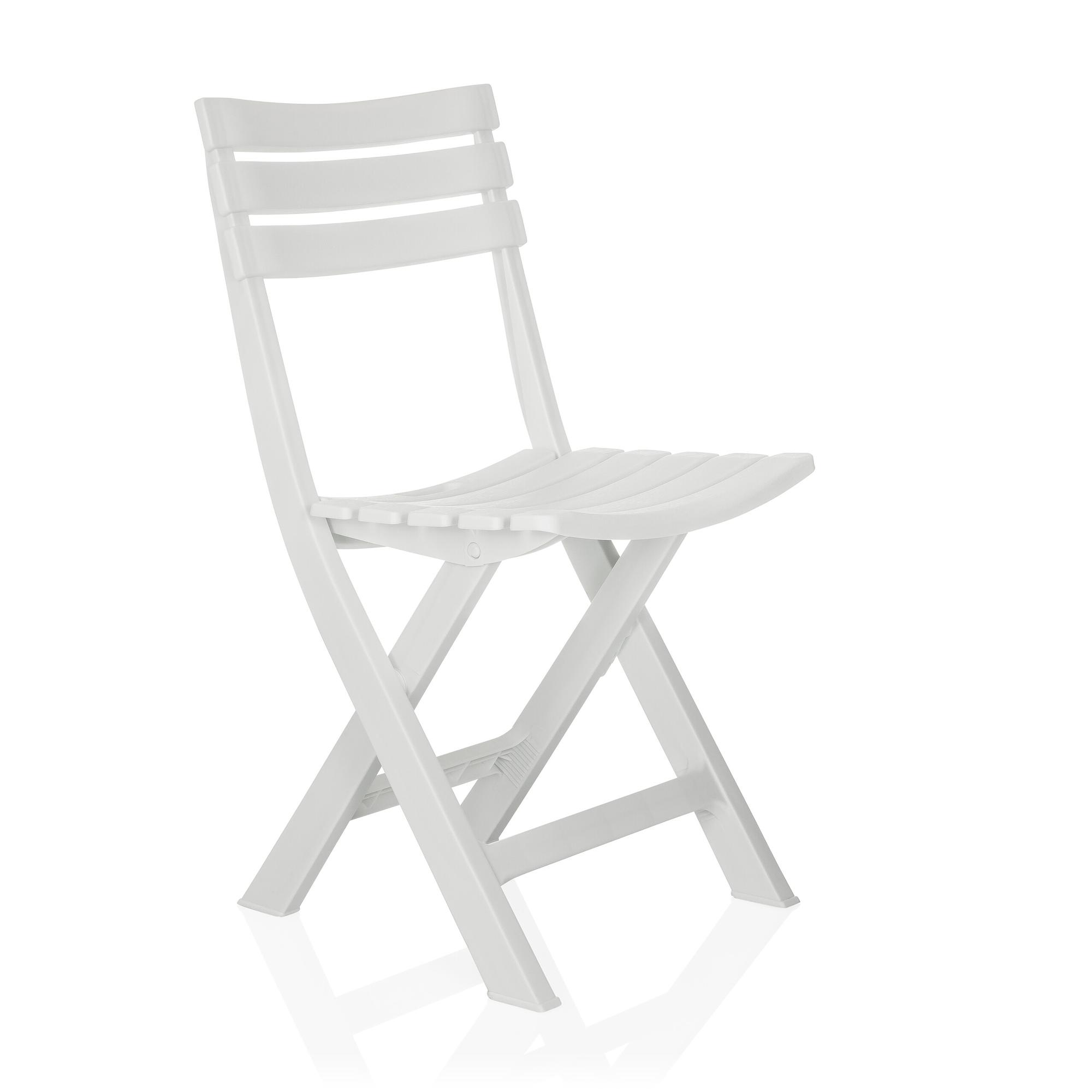 Garden chair / Folding chair TRAVANO plastic white hjh LIVING 5