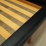 Bett Kunstleder Holz 1960er Jahre 3