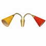 Vintage wall lamp metal textile multi-colored 1970s 0