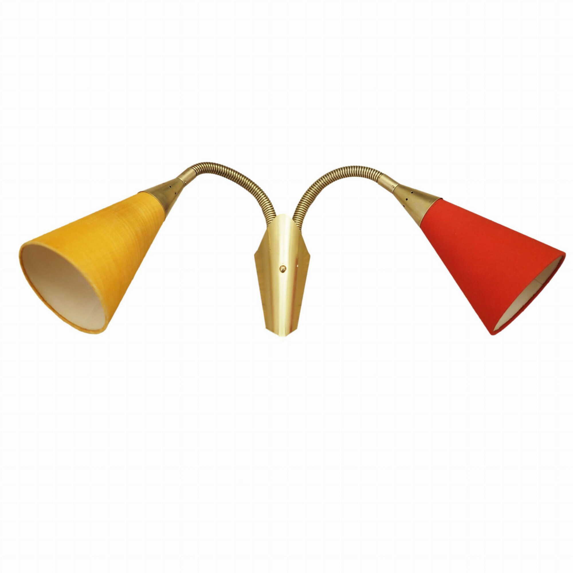 Vintage wall lamp metal textile multi-colored 1970s 0